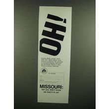 1971 Missouri Tourism Ad - Oh!