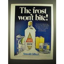 1978 Gilbey's Gin Ad - The Frost Won't Bite