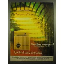 1978 State Express 555 Three Fives International Cigarettes Ad