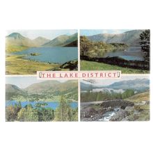 THE LAKE DISTRICT, multiview used postcard 1986 pm by Sanderson and Dixon =