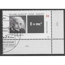 GER 2005 55c 'EINSTEIN' (CORNER MARGIN) FINE USED (EBID57-071b)