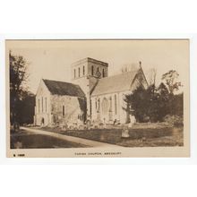 Parish Church Amesbury RP Postcard Wiltshire