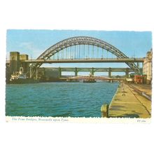 THE FOUR BRIDGES NEWCASTLE UPON TYNE used vintage postcard by Valentine c.1969 =