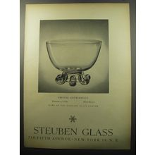 1951 Steuben Glass Crystal Centerpiece Advertisement