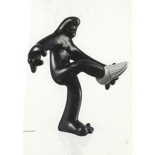 Gorilla Primitive Art Statue In Shoes UNIQUE London Photo Agency Art Postcard