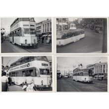 Blackpool Bus Marston Route Football Pools Advertising 4x Vintage Transport Phot