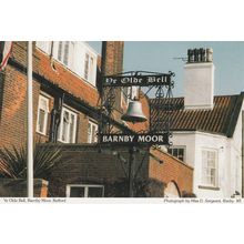 Ye Old Bell Pub Sign Barnby Moor Retford Nottingham Postcard