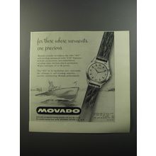 1956 Movado 31 Watch Ad - For those whose moments are precious