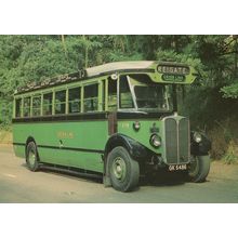 Reigate Green Line T-Type 1930s Motor Coach Bus Museum Postcard