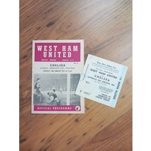 1965 FA Cup 5th Round Programme & Ticket – West Ham vs Chelsea