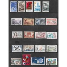 FRANCE SELECTION VIEWS PLANES HISTORY PERSONALITIES SPACE STAMPS USED @ 11p ea.