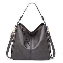 Handbags for Women Large Designer Ladies Hobo bag Bucket Purse Faux Leather Grey