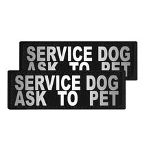 Removable Patches (2 Per Pack)- 1 x 2.75" SERVICE DOG ASK TO PET