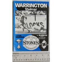 1987 programme Warrington v. Barrow