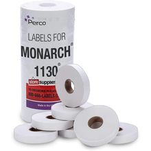 Perco White Pricing Labels for Monarch 1130 Price Gun - 1 Sleeve, 25,000 Blank M