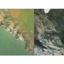 Bedruthan Steps Cornwall 2x Postcard