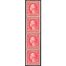 487, Mint NH 2¢ Superb Coil Line In Strip of Four - With PFC * Stuart Katz