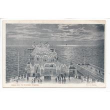 Palace Pier by Moonlight Brighton Postcard East Sussex B & R Series