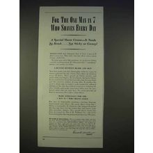 1940 Williams Glider Shaving Cream Ad - One Man in 7