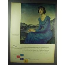 1948 De Beers Diamond Ad - Art by Gerald Brockhurst
