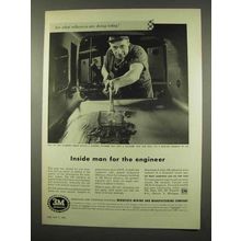 1956 3M EC-321 Adhesive Ad - Inside Man for Engineer