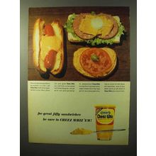 1964 Kraft Cheez Whiz Ad - For Great Jiffy Sandwiches