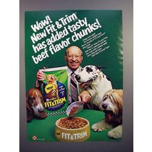 1980 Purina Fit & Trim Dog Food Ad - Tasty Beef Flavor