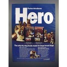 1980 Purina Hero Dog Food Ad - For Large Breed Dogs