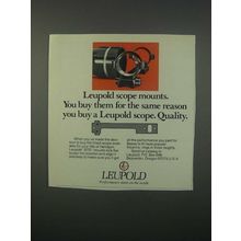 1982 Leupold Scope Mounts Ad - Quality