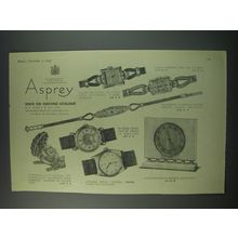 1949 Asprey Watches Ad - Longine Ladies, Jaeger Le Coultre, Rolex