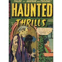 Haunted Thrills 1950s Dead Husband Comes Alive Zombie Comic Postcard