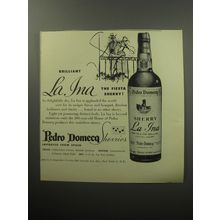 1954 Pedro Domecq La Ina Sherry Advertisement - The Fiesta Sherry