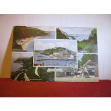multiview, TORQUAY, DEVON unused postcard Dainty series. Novelty lift the flap =