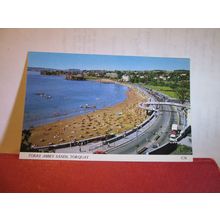 TORRE ABBEY SANDS, TORQUAY, DEVON unused postcard Europa Cards dated 1984 =