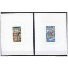 Djibouti 1983 1984 Epreuve de luxe Mi. 361-362 Jeux olympique Los Angeles Volley