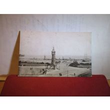 THE CLOCK TOWER & SANDS, SKEGNESS, LINCOLNSHIRE used antique postcard 1919 pm =