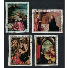 Dahomey Christmas Religious paintings 4v 1967 CTO SG#311-314 MI#331-334