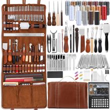 TLKKUE Leather Tooling Kit Leather Craft Tools Leather Working Kit with Custom H