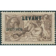British Levant 1921 2s.6d. chocolate-brown Specimen SGL24s