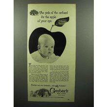 1951 Gerber's Baby Food Ad - The Pick of The Orchard