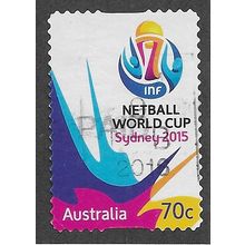 AUS 2015 70c (S/A) 'NETBALL WORLD CUP' FINE USED (EBID64-201)