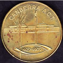 1977 Australia Medallion 50th Anniversary Parliament House Canberra