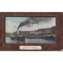 Farewell To Great Yarmouth Norfolk WW1 London Boat Sailing Antique War Postcard