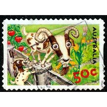 Australia 2005 Animals 50c Used P&S Stamp Down on the Farm Goat
