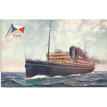 P&O SS MOREA Tuck Oilette Postcard (9896)