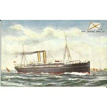 Royal Mail SP Co. SS TAGUS Tuck Oilette Postcard (9151)