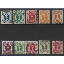Danzig Stamps Scott #81//93, 10 Different, Mixed MH & Used