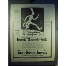 1923 Scott ScotTissue Towels Ad - Thirsty Fibre Dries