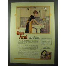 1925 Bon Ami Ad - Keeps Bathroom Spotless Sanitary