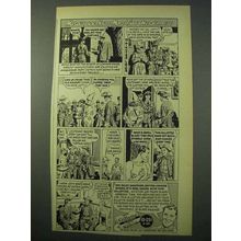 1951 Gillette Razor Blades Ad - Masquerade Surprise